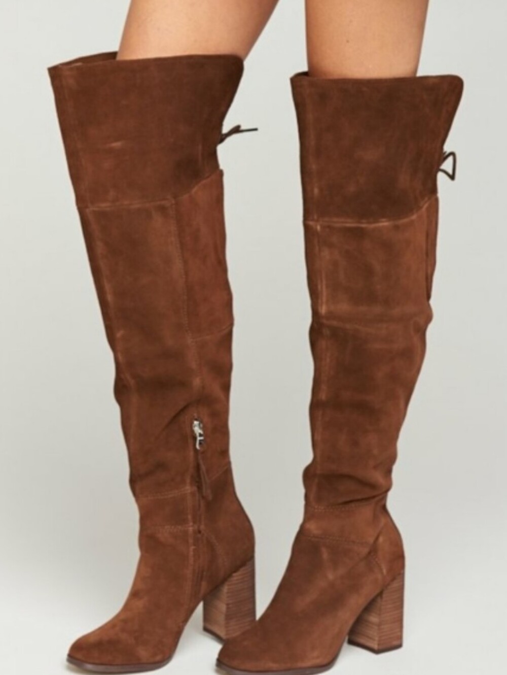 Steve Madden Brown Novela Suede Over the Knee Boots Size 7 - Picture 8 of 12
